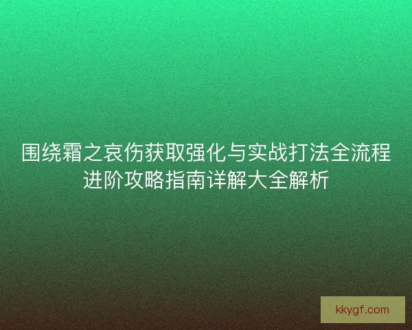 围绕霜之哀伤获取强化与实战打法全流程进阶攻略指南详解大全解析